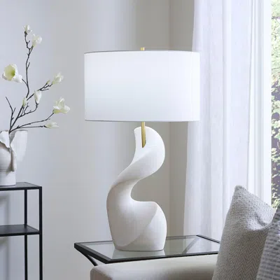 Ashley Relaxed Elegance Ezra Table Lamp In White