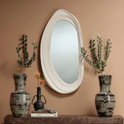 Ashley Relaxed Elegance Raven Wall Mirror In White