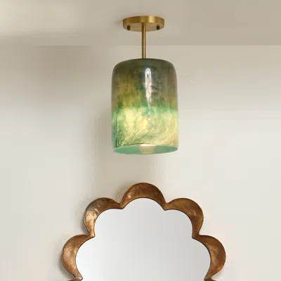 Ashley Relaxed Elegance Selene Flush Mount Light In Aqua