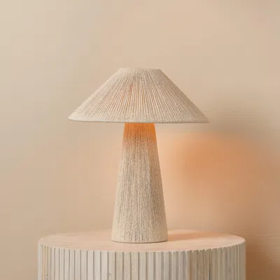 Ashley Relaxed Elegance Tava Jute Table Lamp In Off White