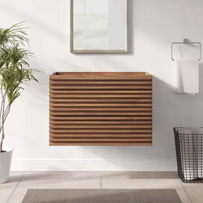 Ashley Render 30" Wall-mount Bathroom Vanity In Walnut