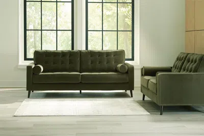 Ashley Reveon Lakes Sofa And Loveseat In Olive