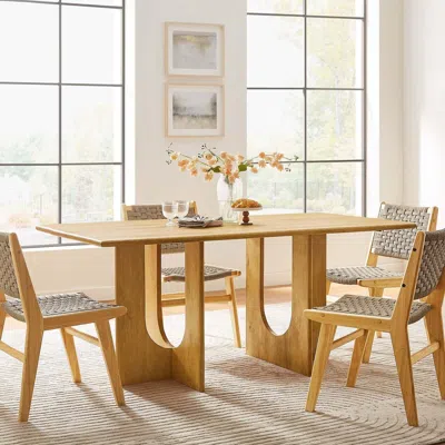 Ashley Rivian Rectangular 70" Wood Dining Table In Oak