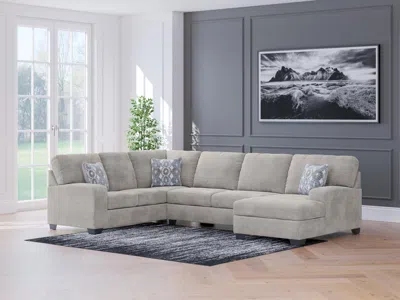 Ashley Rodington 3-piece Sectional With Chaise In Concrete