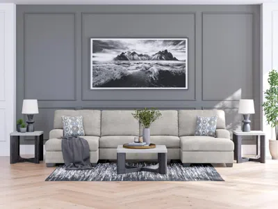 Ashley Rodington 3-piece Sectional With Chaise In Concrete