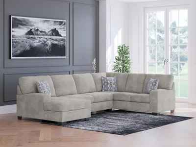 Ashley Rodington 3-piece Sectional With Chaise In Concrete
