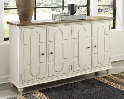Ashley Roranville Accent Cabinet In Antique White