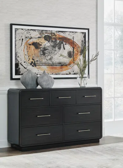 Ashley Rowanbeck 7 Drawer Dresser In Black