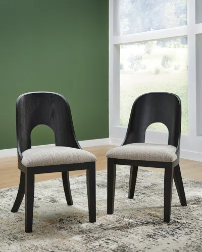 Ashley Rowanbeck Dining Chair In Gray/black