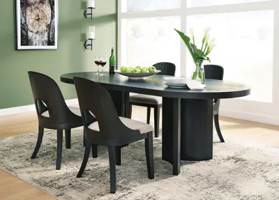 Ashley Rowanbeck Dining Table And 4 Chairs In Black