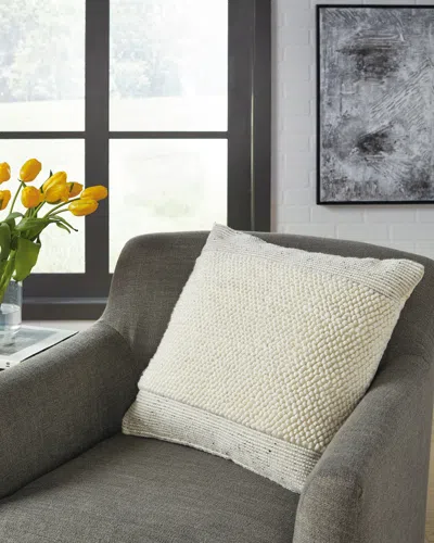 Ashley Rowcher Pillow In Gray/white