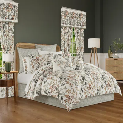 Ashley Royal Court Evergreen Full 4 Piece Comforter Set In Sage