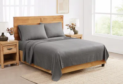 Ashley Royal Velvet Signature 3-piece King Sheet Set In Gray