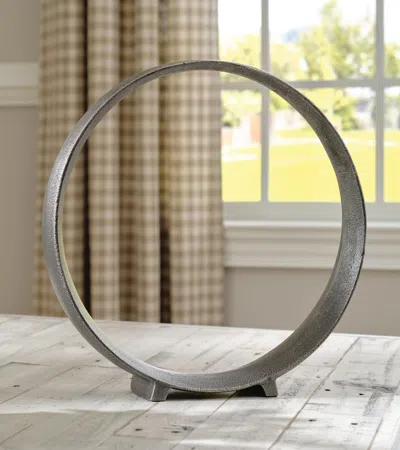 Ashley Ryandale Large Sculpture In Antique Pewter Finish