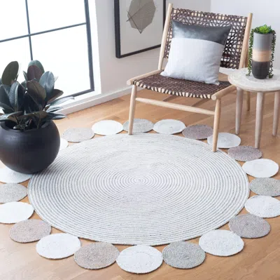 Ashley Safavieh Cape Cod Collection Hannelotte 6' X Round Rug In Pink/ivory