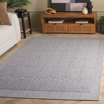 Ashley Safavieh Milos Stine 6' 7" X Square Area Rug In Gray