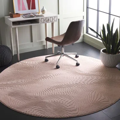 Ashley Safavieh Revive Benedita 6' 7" X Round Area Rug In Pink/ivory