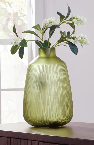 Ashley Scottyard Medium Vase In Olive Green