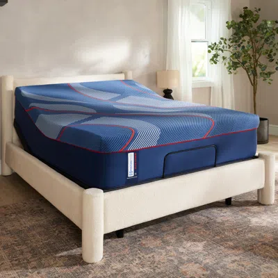 Ashley Sealy Posturepedic® Elite High Point Ii Hybrid Medium Queen Mattress In Blue
