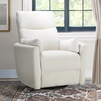 Ashley Second Story Home Lottie Manual Glider Recliner In Cream
