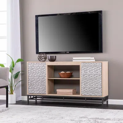 Ashley Sei Hollesborne 54" Tv Stand In Natural/silver