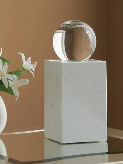 Ashley Sellner Crystal Sculpture In Clear/white
