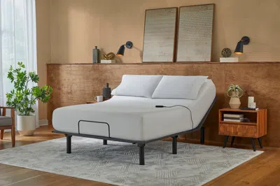 Ashley Serta Simmons Level 1 Full Adjustable Base In Gray