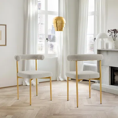 Ashley Shannon Dining Chair (set Of 2) In Taupe