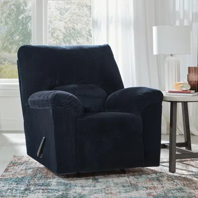 Ashley Simplejoy Manual Recliner In Navy