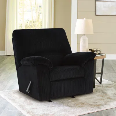 Ashley Simplejoy Manual Recliner In Onyx
