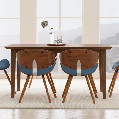 Ashley Simpli Home Colby Dining Table In Walnut