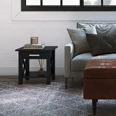 Ashley Simpli Home Kitchener End Table In Black