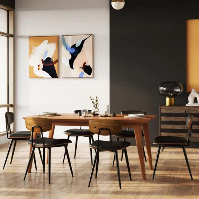 Ashley Simpli Home Mavis Dining Chair ( Set Of 2 ) In Black