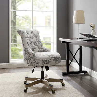 Ashley Sinclair Office Chair In White/gray