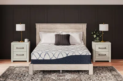 Ashley Sleep Gruve 12" Plush Memory Foam California King Mattress In White/blue