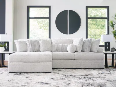Ashley Snodoodle 3-piece Modular Sofa Chaise In Arctic