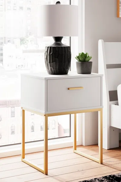 Ashley Socalle 20" 1 Drawer Nightstand In Two-tone