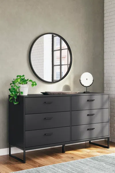 Ashley Socalle 6 Drawer Dresser In Black