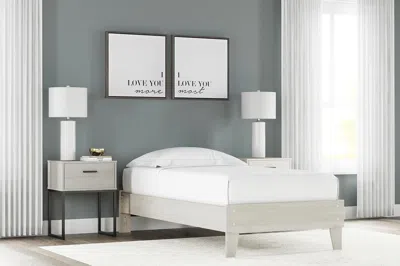 Ashley Socalle Twin Platform Bed In Light Natural