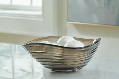 Ashley Solariston Bowl In Gray/brown