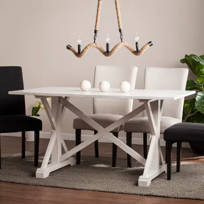 Ashley Southern Enterprises Furniture Leshire Dining Table In Distressed White