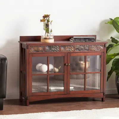 Ashley Southern Enterprises Furniture Paston Sideboard And Display Curio In Brown