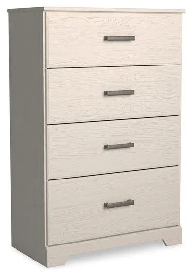 Ashley Stelsie 4 Drawer Chest Of Drawers In White