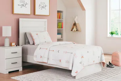 Ashley Stelsie Twin Panel Bed In White