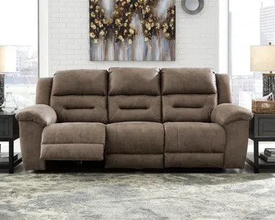 Ashley Stoneland Manual Reclining Sofa In Fossil