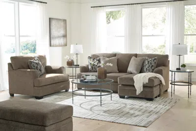 Ashley Stonemeade Sofa Chaise In Nutmeg