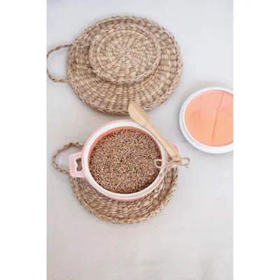 Ashley Storied Home Brie Baker With Spreader Set In Pink/natural