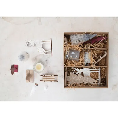 Ashley Storied Home Candle Garden Kit With Bottle Brush Trees In Multi