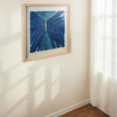 Ashley Storied Home Shadow Box Wall Decor In Blue/tan