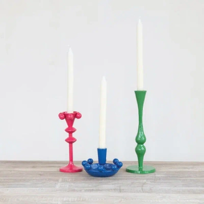 Ashley Storied Home Solid Candle Holder In Green